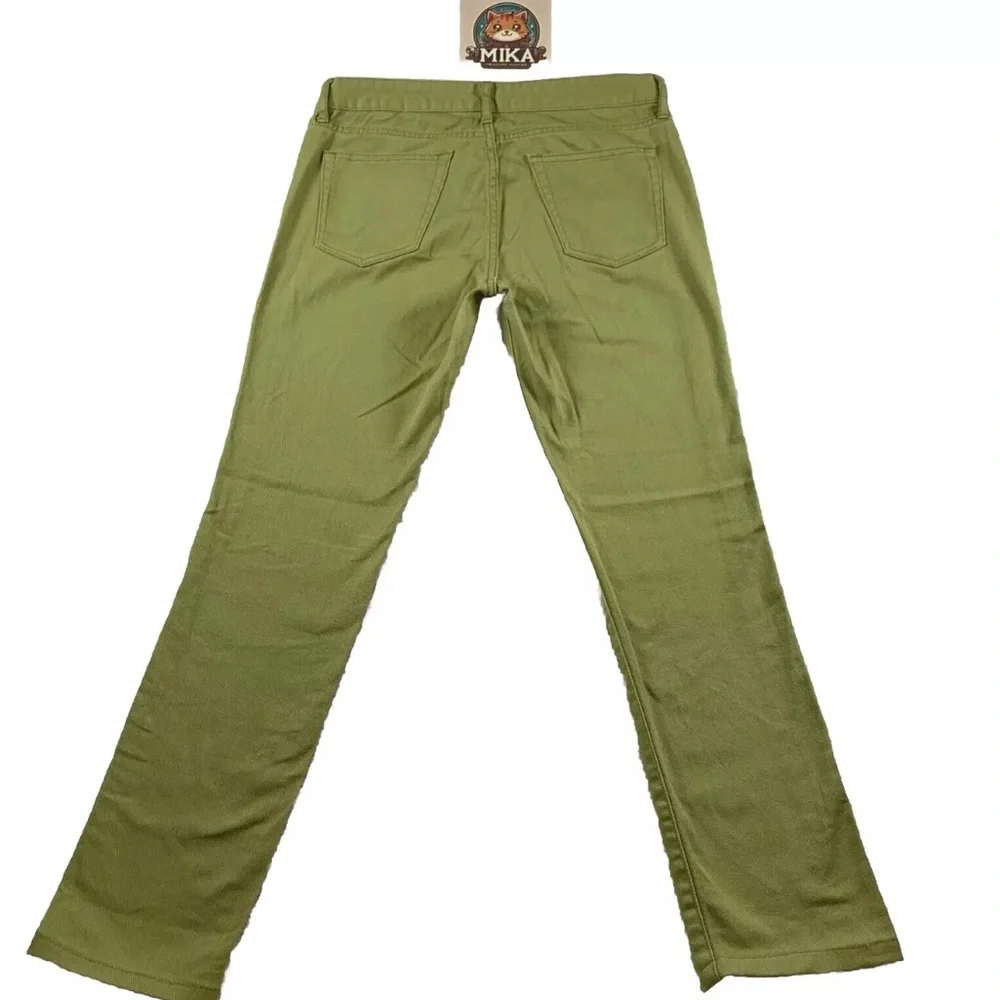 Uniqlo Jeans Women's Low Rise‎ Skinny Straight Olive Green Size 27 Inseam 28